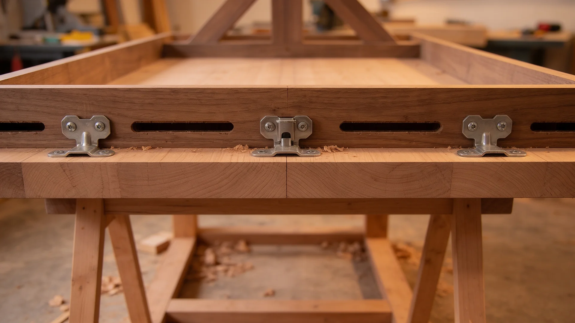 Attaching breadboard ends to a solid wood tabletop