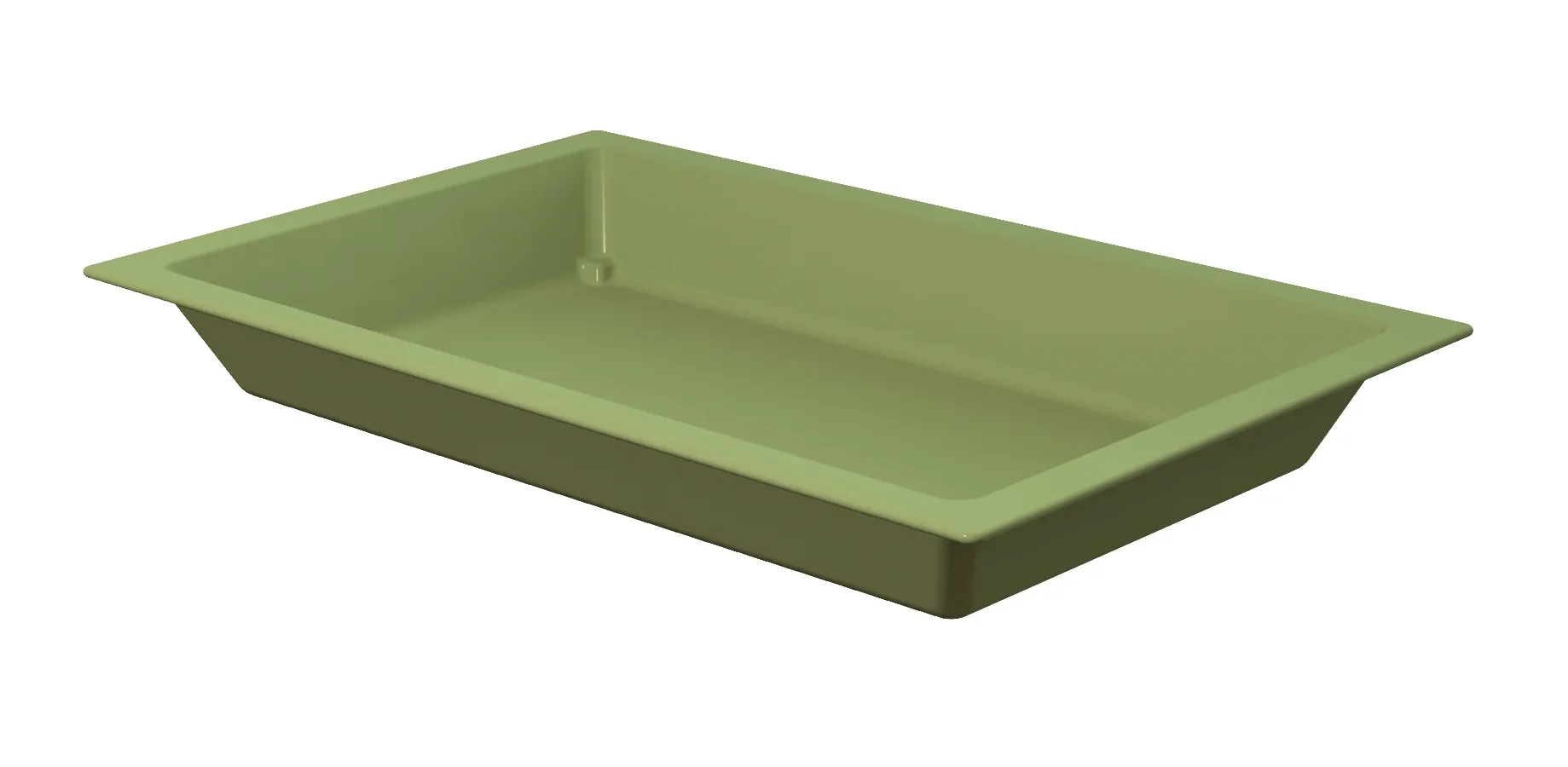 Tablecraft CW4049MM 21 Inch Duracoat Cast Aluminum Food Pan Rectangular Mint Finish