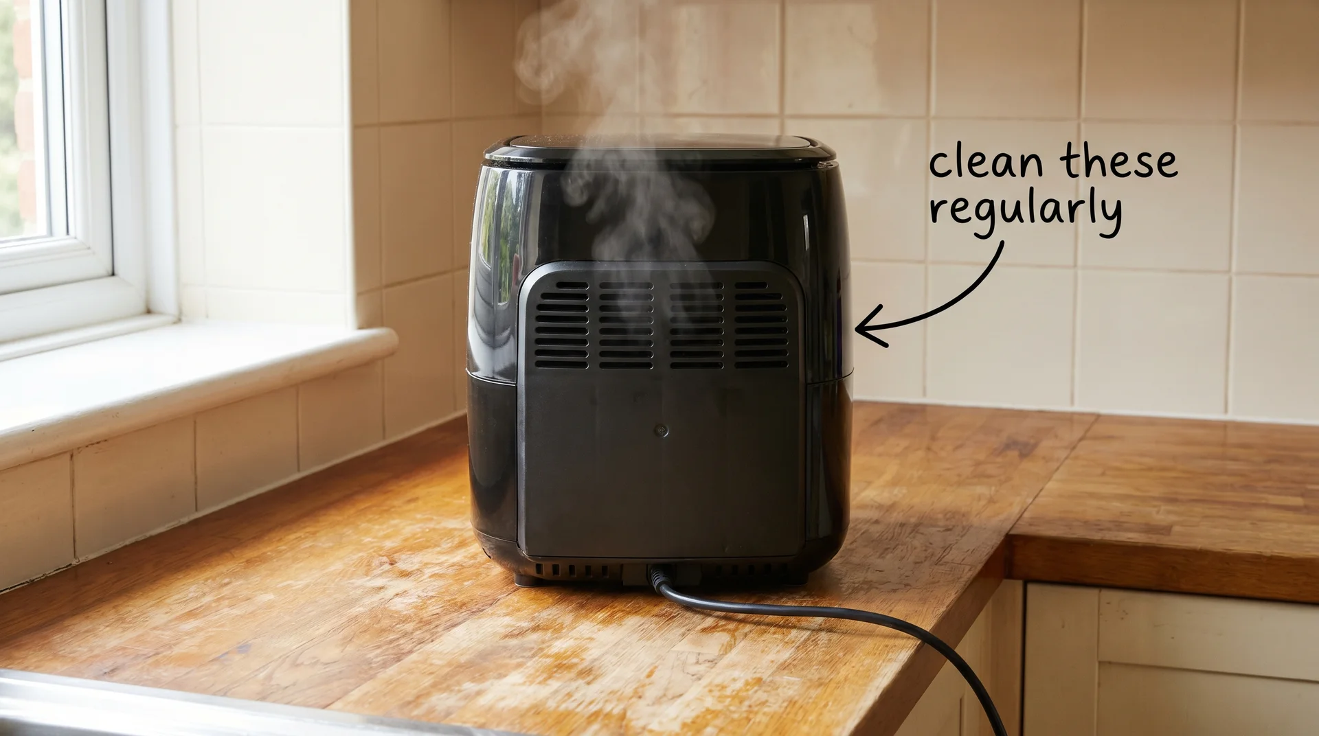 air fryer rear vents blocked overheating — how to prevent thermal shutdown