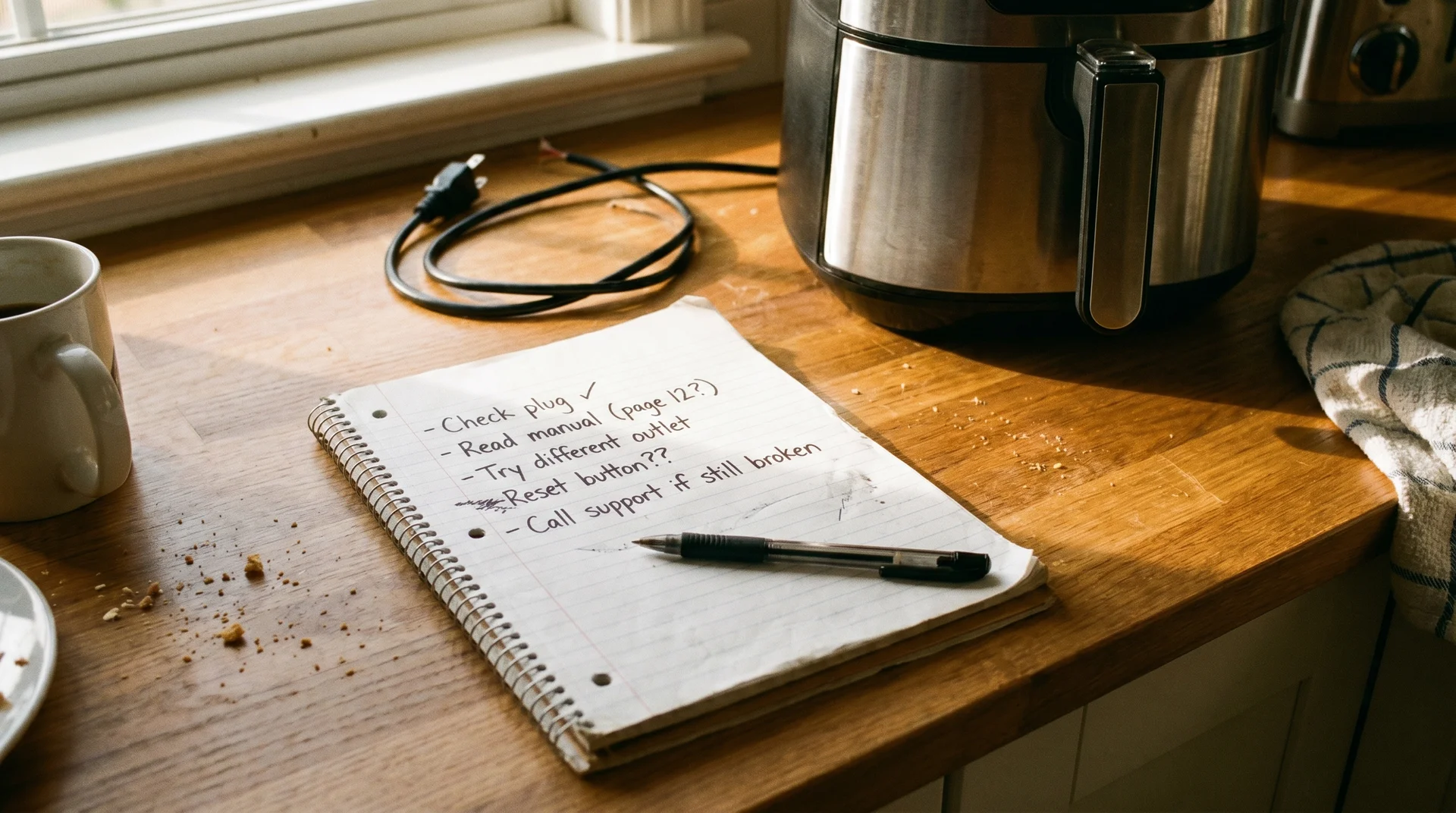 air fryer troubleshooting checklist before replacing the unit